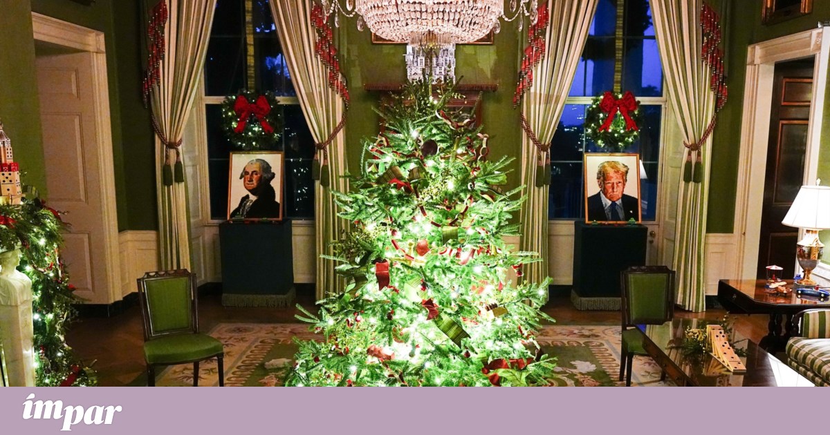 Melania apresenta decoração de Natal da Casa Branca, que inclui um Trump em Lego