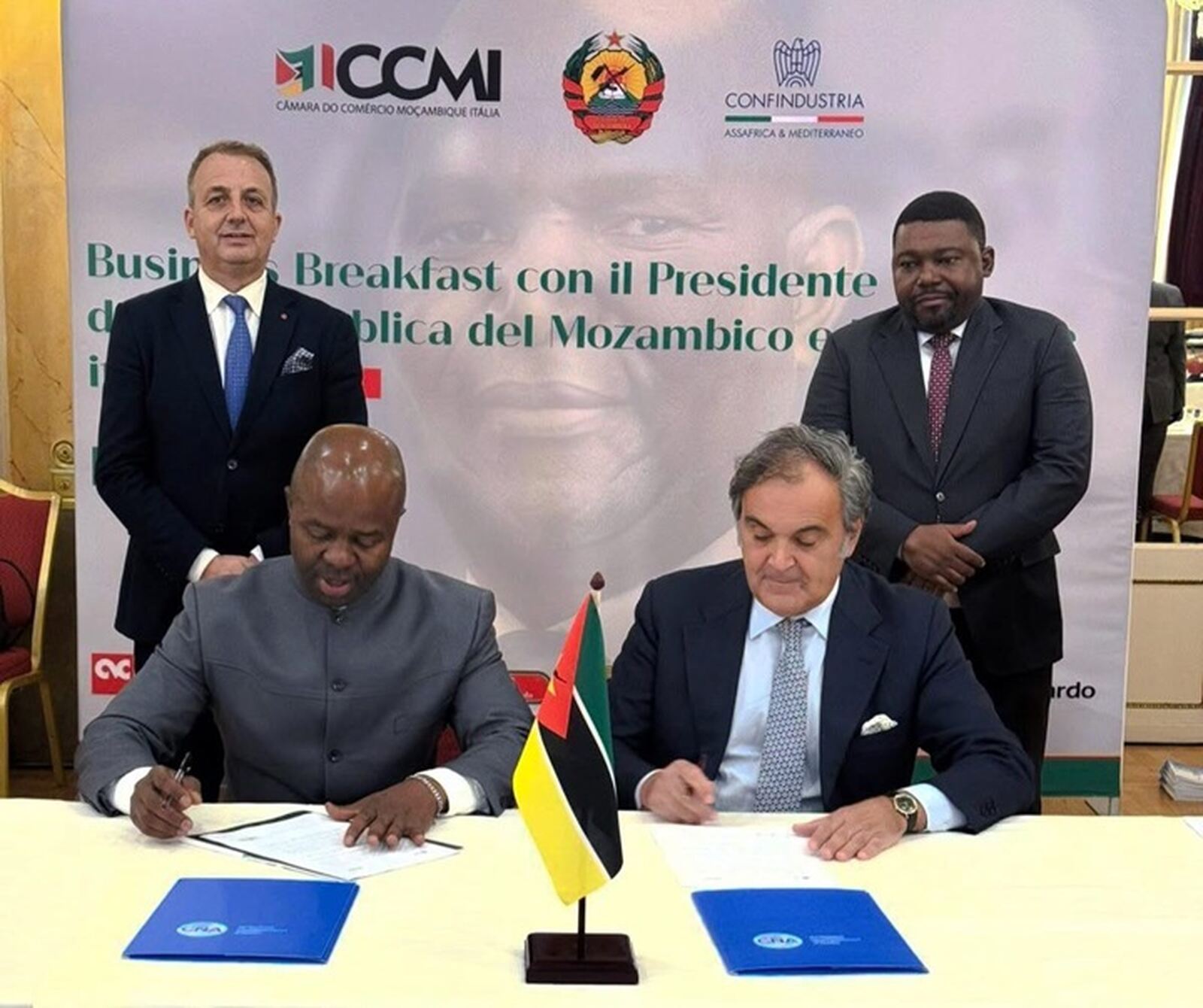 Moçambique e Itália assinam declaração que abre novas oportunidades para as PMEs