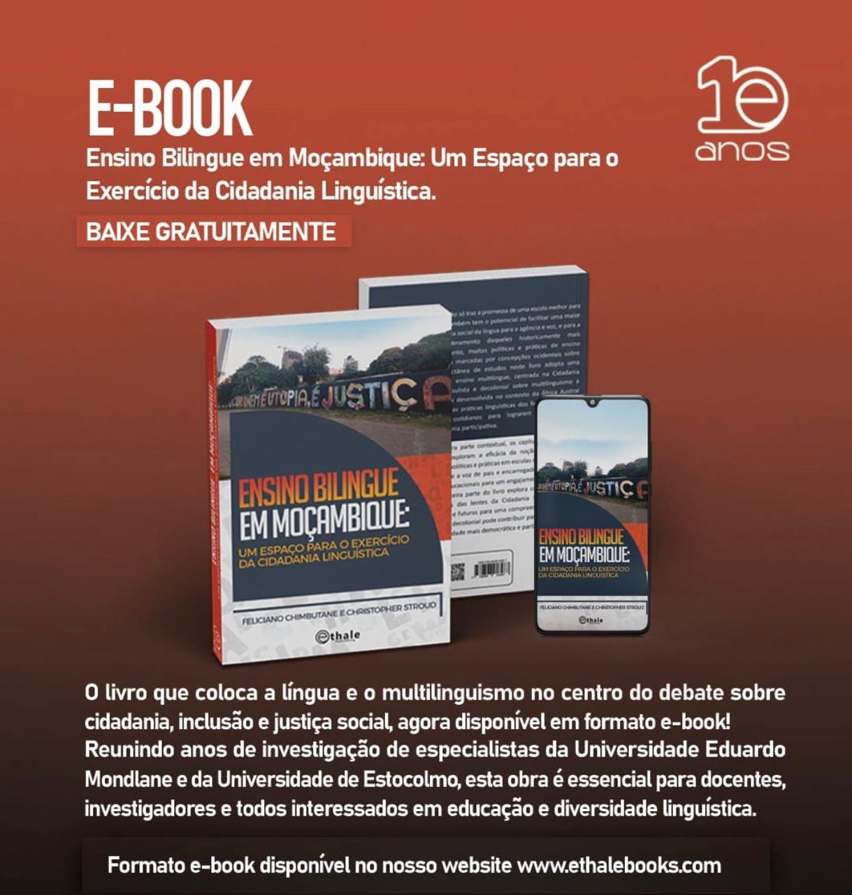 “Ensino Bilingue em Moçambique: Um Espaço para o Exercício da Cidadania Linguística” em formato e-book.