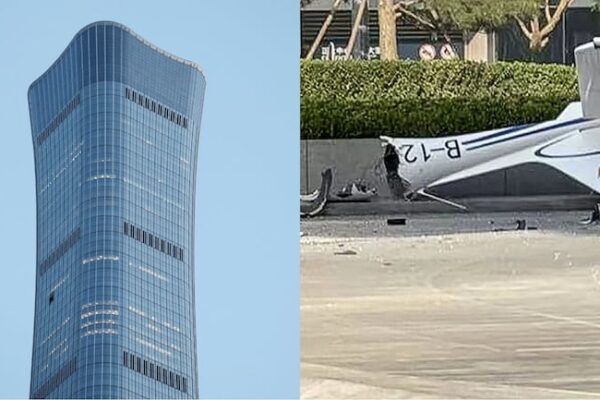 Morreu piloto no acidente contra arranha-céu em Pequim